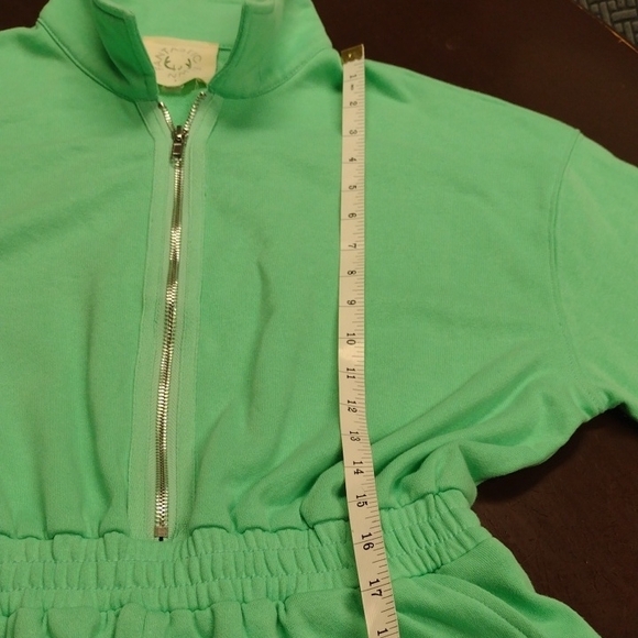 Fantastic Fawn Green Jumpsuit with Elastic Waist, Beachy, Vacation, Y2K, Size S - Picture 4 of 9